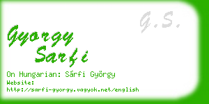 gyorgy sarfi business card