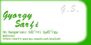 gyorgy sarfi business card